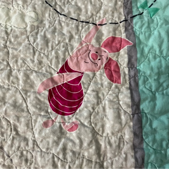 Handmade Winnie The Pooh and Friends Colorful Kite Patchwork Quilt Disney 56X48 - Picture 4 of 16